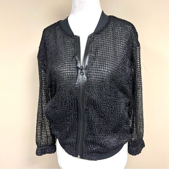 H & M mesh bomber jacket. Size 4 - Picture 1 of 7